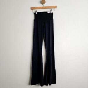 NEW Aerie Offline Real Me Smocked Super Flare Black Flared Hi Rise Legging